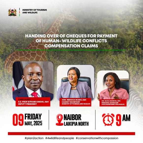 Ministry of Tourism & Wildlife — Cheque Handover