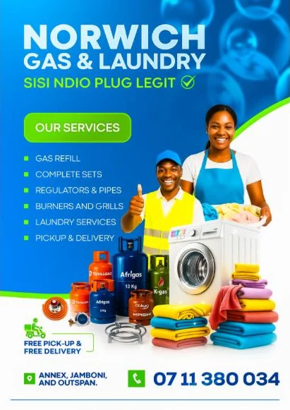 Norwich Gas & Laundry — Services Flyer