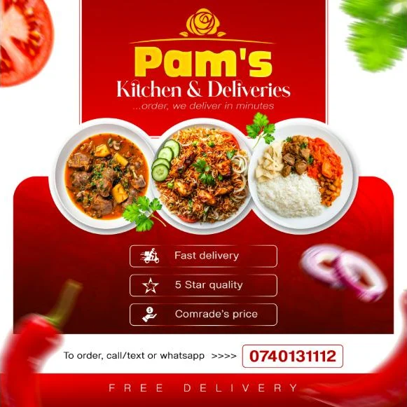 Pam's Kitchen — Delivery Advert
