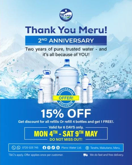 Plano Water — 2nd Anniversary Offer