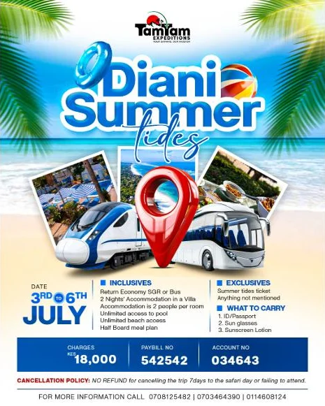 TamTam Expeditions — Diani Summer Tides