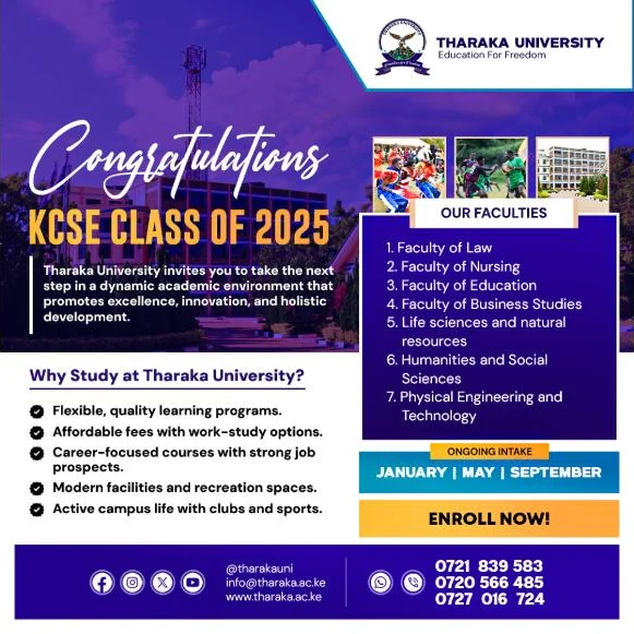 Tharaka University — January Intake