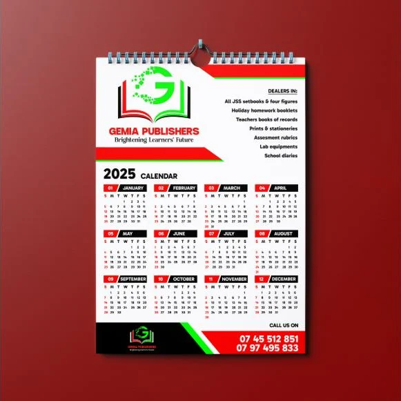 Gemia Publishers — 2025 Calendar