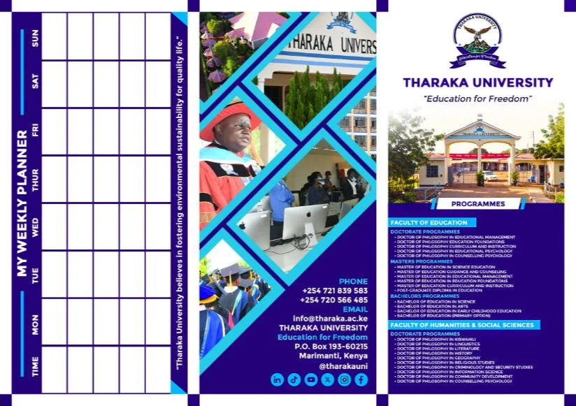 Tharaka University — Brochure (Outer)