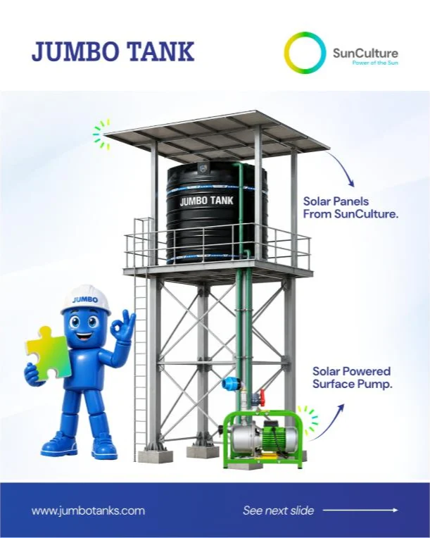 Jumbo Tank x SunCulture — Solar Powered System