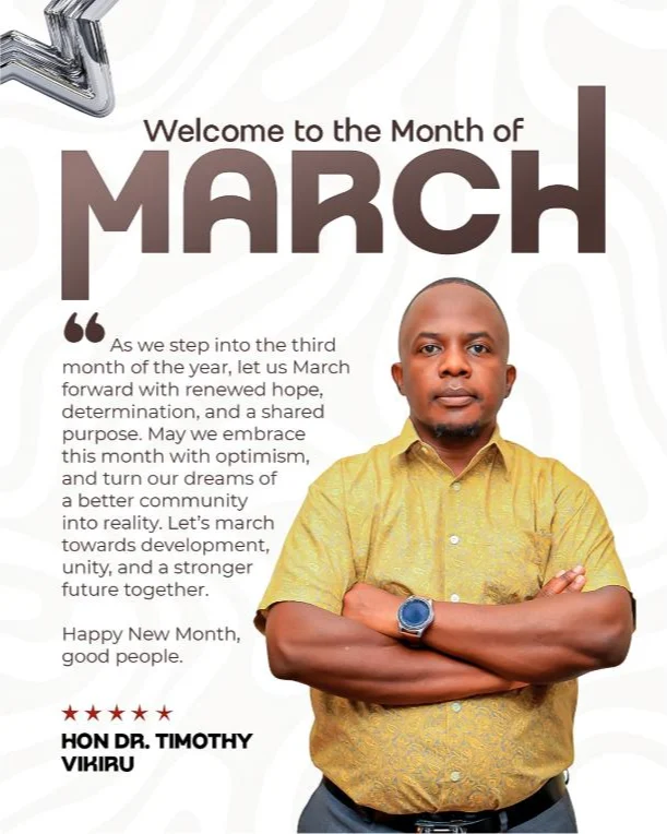 Hon. Dr. Timothy Vikiru — New Month Message