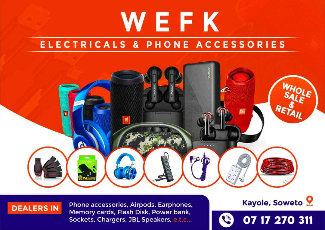 WEFK Electricals — Phone Accessories Advert