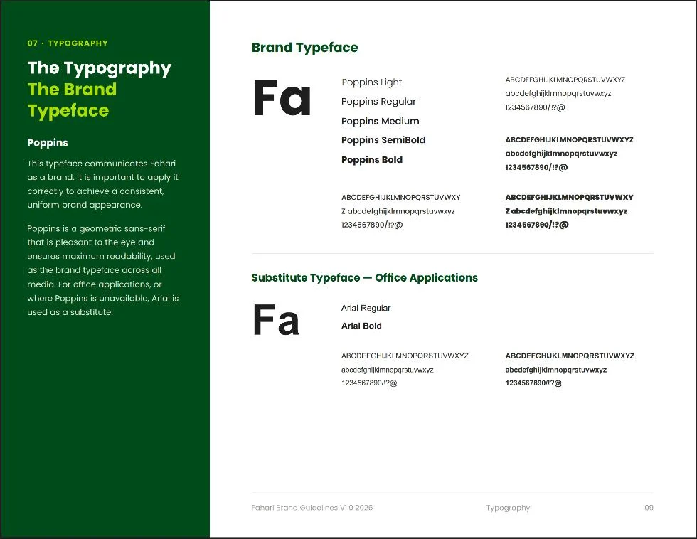 Fahari — Brand Typography